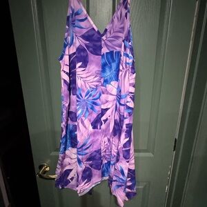 Purple and Blue Floral Dress